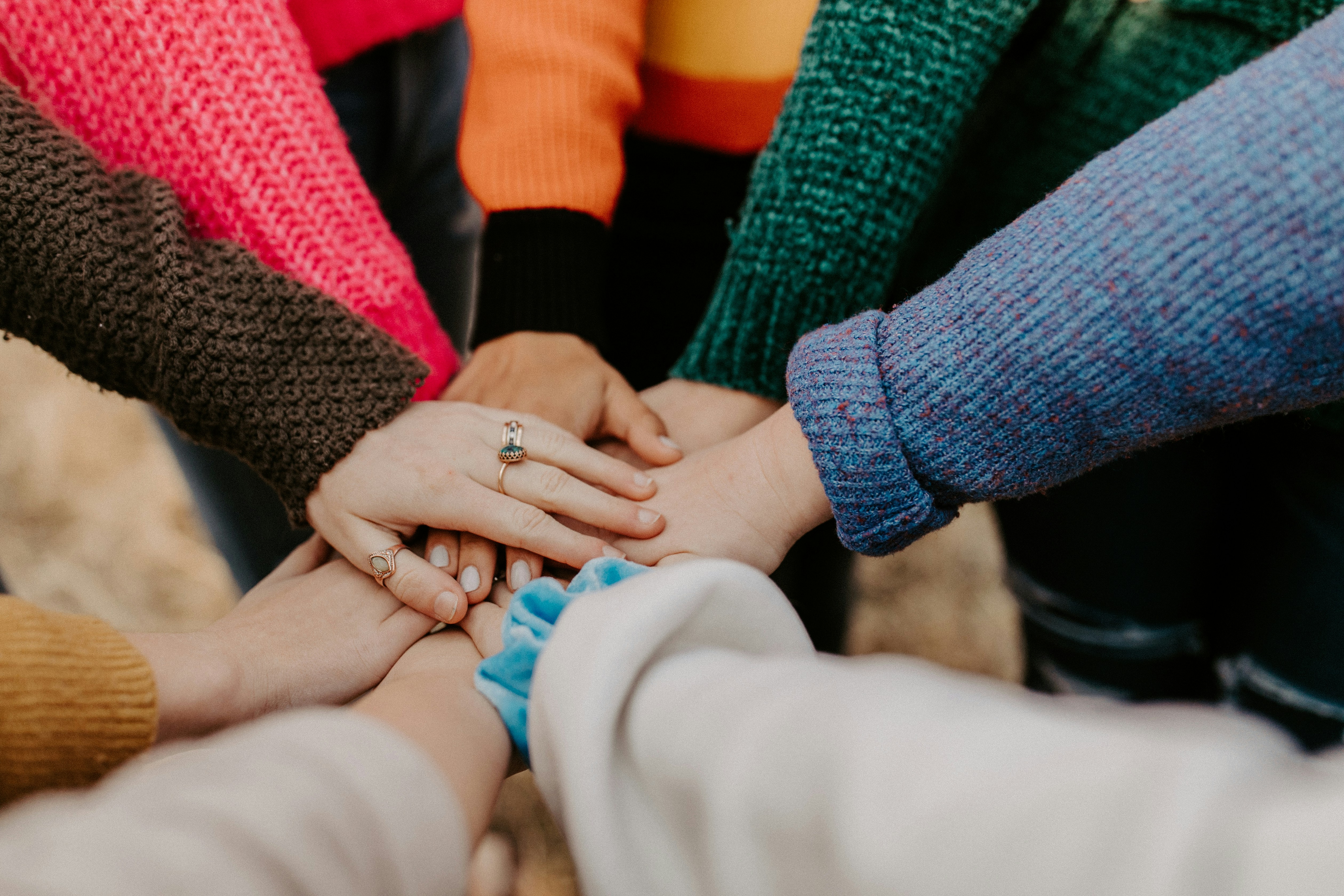 Diverse community members in a supportive setting
